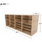 Adiroffice Medium Oak, MDF Wood, 11.8 in W, 16.3 in L, 39.3 in D ADI500-24-MEO-MK - alternate 6